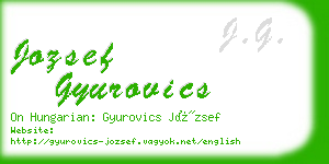 jozsef gyurovics business card